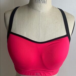 VSX Pink Sports Bra with Black Straps Size 36C